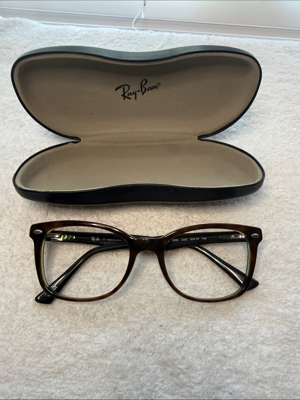 Ray-Ban Eyeglasses RB 5285 2383 Glasses Frame Havana on Green 53mm with case